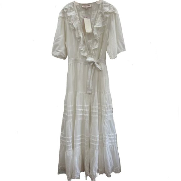 Brand New Love the Label Short-Sleeve Ruffled Tiered Wrap Maxi Dress - Picture 14 of 16